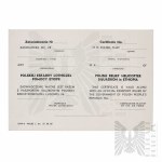 PRL Zaświadczenie Polskiej Eskadry Lotniczej Pomocy Etiopii - In Blanco.