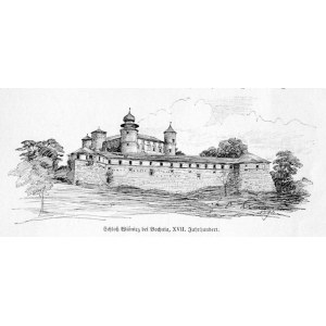 Nowy Wiśnicz. Zamek, drzeworyt 1898 p. Bochnia