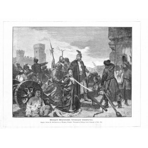 Kasper Alchimowicz: Kasper Karliński broniący Olsztyna 1587, drzeworyt 1883 p. Częstochowa
