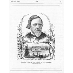 Worocewicze dwór Napoleon Orda, drzeworyt 1883, p. Drohiczyn Poleski Białoruś