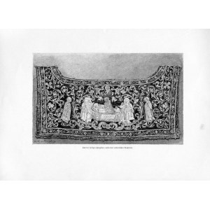Galicja Wschodnia. Ukraiński haft barwny. Śmierć NMP, drzeworyt 1898 Ukraina