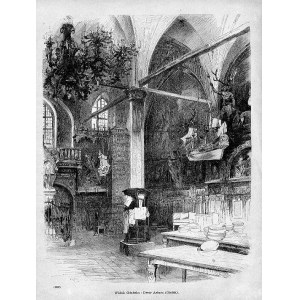 Gdańsk. Widok Gdańska: Dwór Artusa (Giełda), drzeworyt 1885
