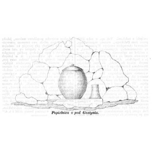 Gostyń. Popielnica z pod Gostynia, litografia 1842