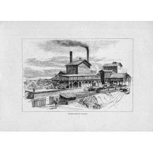 Jaworzno. Kopalnia węgla kamiennego. Steinkohlengrube, drzeworyt 1898