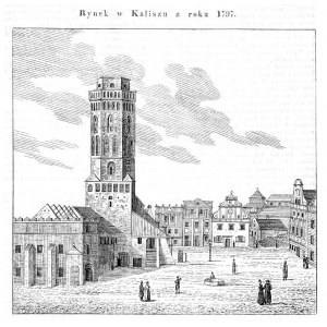 Kalisz. Rynek w Kaliszu z roku 1797, litografia 1835