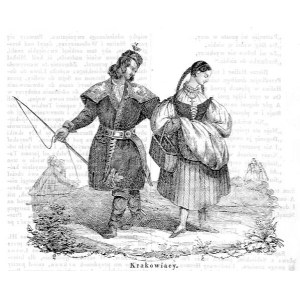 Krakowskie. Krakowiacy, litografia 1836