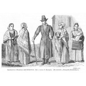 Tadeusz Konopka: Opatkowice i Mogilany pod Krakowem, drzeworyt 1871 p. Kraków
