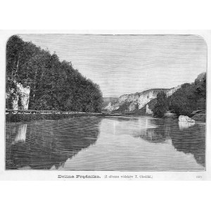 Ojców. Dolina Prądnika, drzeworyt 1883 p. Kraków