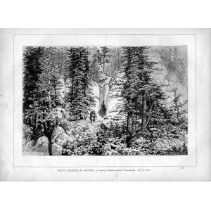 Ojców. Feliks Brzozowski: Grota Łokietka w Ojcowie, drzeworyt 1880 p. Kraków