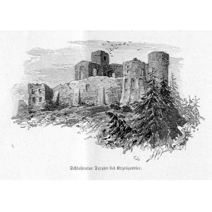 Roman Kochanowski: Rudno. Zamek Tęczyn, drzeworyt 1898 p. Kraków