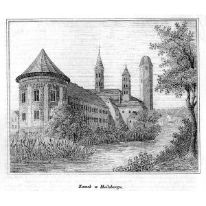 Lidzbark Warmiński. Zamek. Heilsberg, litografia 1839