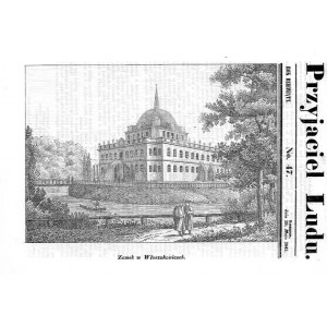 Wloszakowice. Wloszakowice Palace, lithograph 1843 p. Leszno