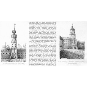 Lublin. Brama Krakowska przed 1787 i po restauracji w 1787, druk 1888