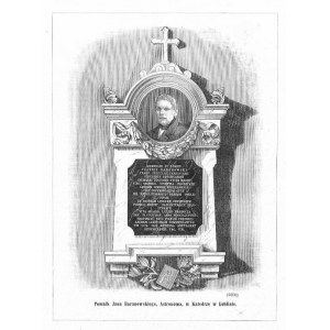 Lublin. Katedra, pomnik Jana Baranowskiego, drzeworyt 1881