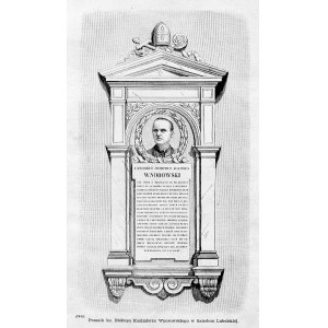 Lublin. Katedra, pomnik biskupa Kazimierza Wnorowskiego, drzeworyt 1885