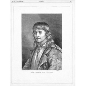 Wojciech Grabowski: A villager from the vicinity of Lviv, woodcut 1881 Ukraine