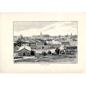 Kraków. Panorama, Rudolf Bernt: Krakau in der Gegenwart, drzeworyt 1898