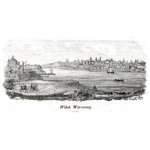 Warszawa. Widok Warszawy, litografia 1841