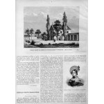 Warszawa. Cmentarz Świętokrzyski. Dawny kościół, drzeworyt 1886