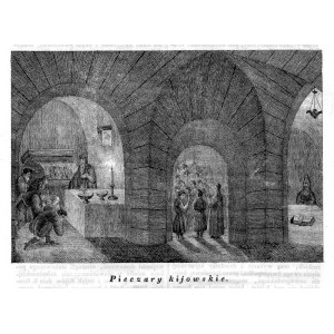 Ukraina. Kijów. Pieczary kijowskie, litografia 1840