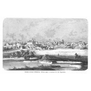 Ukraina. Widok ogólny Owrucza, drzeworyt 1864