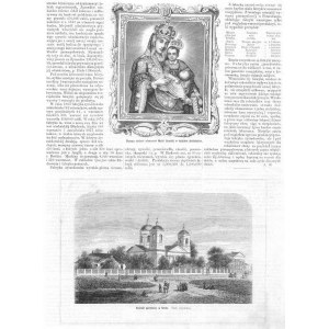 Ukraina. Śmiła. Kościół i cudowny obraz Matki Boskiej, drzeworyt 1872