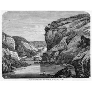 Ukraina. Skała Czackiego pod Żytomierzem, drzeworyt 1863