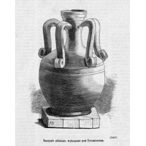 Ukraina. Feliks Brzozowski: Naczynie gliniane wykopane pod Żytomierzem, drzeworyt 1879