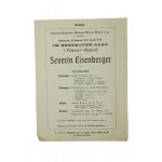 Zestaw 13 ulotek / programów koncertów wybitnych artystów [m.in. B. Huberman, I. Friedman] z lat 1908-1913