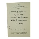 Zestaw 13 ulotek / programów koncertów wybitnych artystów [m.in. B. Huberman, I. Friedman] z lat 1908-1913