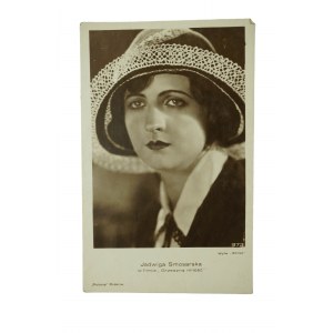 Jadwiga Smosarska in the film Sinful Love [1929] POCZTÓWKA Polonia Kraków