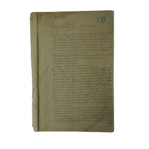 Testament of Rev. Polczynski [1803-1878] gremial canon of the Metropolitan Chapter in Poznan, manuscript August 10, 1878, German.