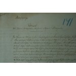 Testament of Rev. Polczynski [1803-1878] gremial canon of the Metropolitan Chapter in Poznan, manuscript August 10, 1878, German.