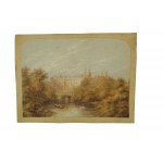 Litografa kolorowana z połowy XIX wieku, korespondencja datowana Posen 1852, [B]
