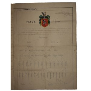 Drzewo genealogiczne rodziny Bańkowskich [Pодословная роди Банъковскихъ], herb Gryf [B]