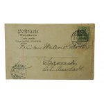 [Tczew] Gruss aus Dirschau / Pozdrowienia z Tczewa Bahnhof und Weichselbrücken [Dworzec i most na Wiśle], długi adres [vorlaufer], 1904r., [Szcz]