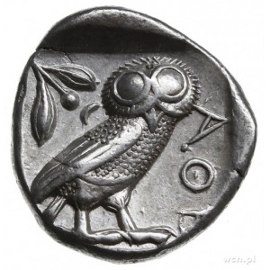 tetradrachma 479-393 p.n.e.; Aw: Głowa Ateny w hełmie w...