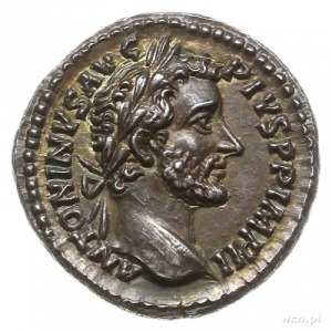 denar 155-156, Rzym; Aw: Popiersie cesarza w prawo, ANT...