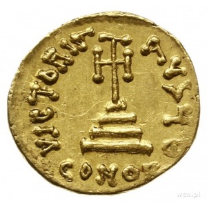 solidus 654-659, Konstantynopol; Aw: Popiersia cesarzy ...