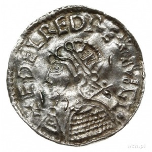 denar typu helmet, 1003-1009, mennica Exeter, mincerz E...
