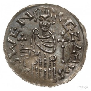denar 1037-1050, mennica Praga?; Popiersie księcia z pr...
