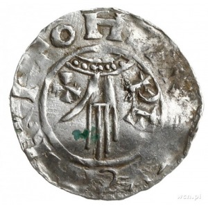 denar 1002-1024; Dłoń opatrzności, po bokach RE-X, HENR...