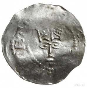denar, 1014-1024; Głowa cesarza w koronie na wprost, HE...