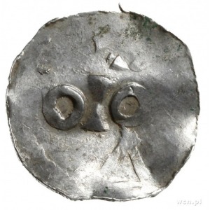 denar 1002-1014; Popiersie cesarza z brodą w prawo, HEI...