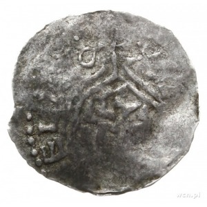 denar, 1002-1024; Popiersie w koronie na wprost, HEINRI...