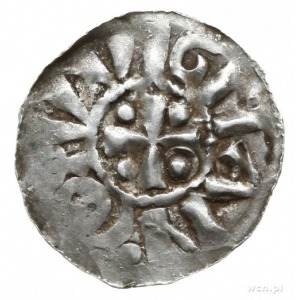 denar, 994-1016; Napis poziomy EISBISIIS DOISIIS / Krzy...