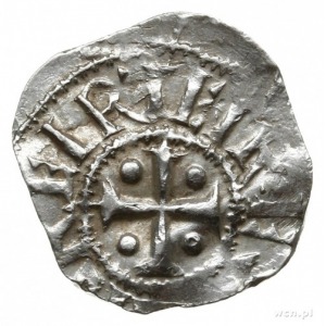 denar 965-983, Kolonia?; Krzyż prosty z kulkami w kątac...