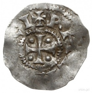 denar 1014-1024, Kolonia; Krzyż prosty z kulkami w kąta...