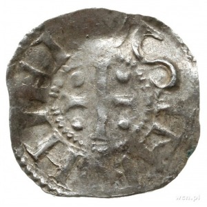 denar 1002-1024, Kolonia; Krzyż prosty z kulkami w kąta...