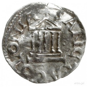 denar 1024-1036; Krzyż, w kątach PILIGRIM / Kapliczka z...